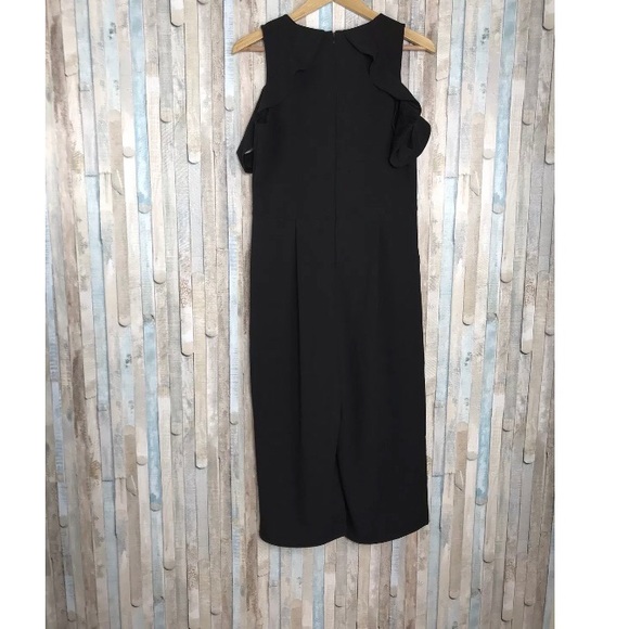 NEW dRA M Black Cold Shoulder Jumpsuit Wide Leg - Picture 5 of 6